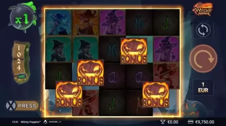 WitchyPoppins slot screenshot 2