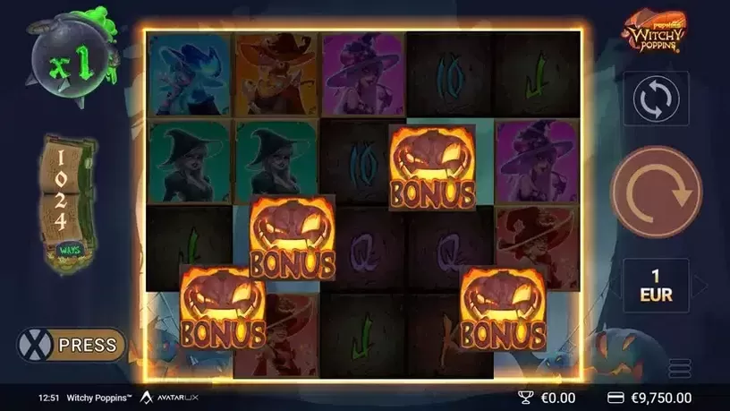 WitchyPoppins slot screenshot 2