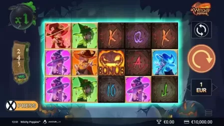 WitchyPoppins slot screenshot 1