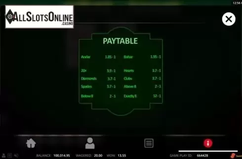 Paytable