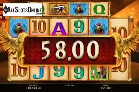 Win Screen. Anubis Wild Megaways from Inspired Gaming