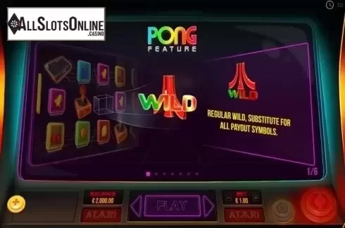 Intro screen 1. Atari Pong from Pariplay