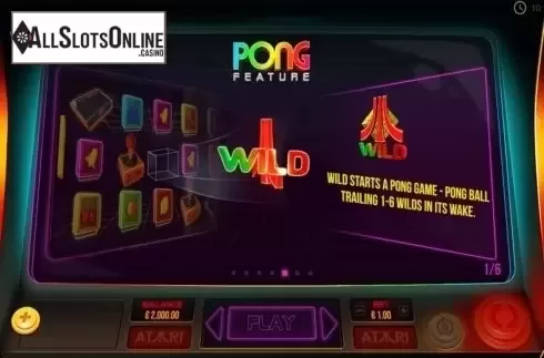 Intro screen 5. Atari Pong from Pariplay