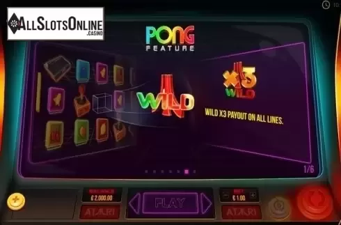 Intro screen 6. Atari Pong from Pariplay
