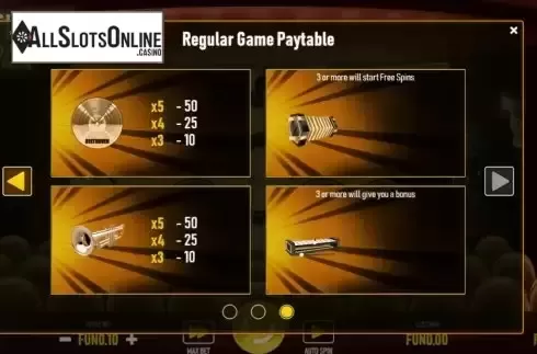 Paytable screen 3