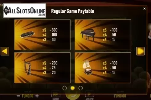 Paytable screen 2