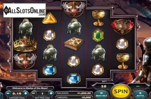 Reel Screen. Blades of the Abyss from Nucleus Gaming