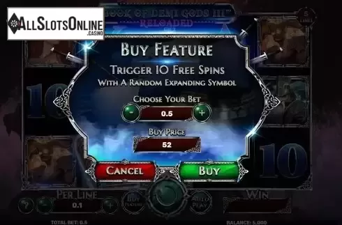 Buy Feature Screen