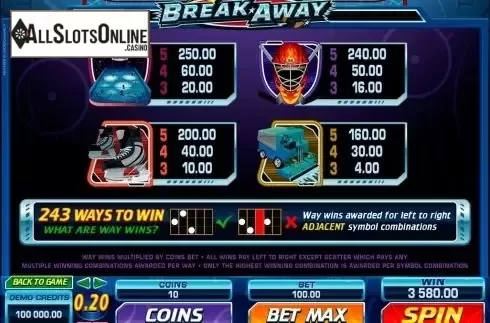 Screen5. Break Away from Microgaming
