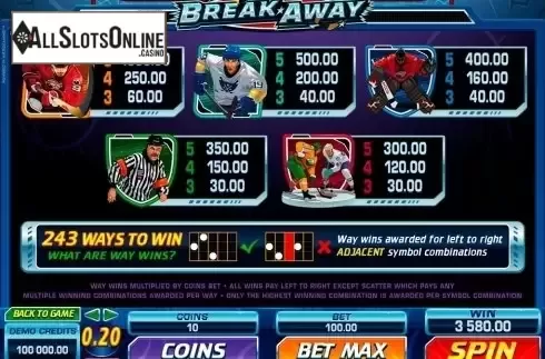 Screen4. Break Away from Microgaming