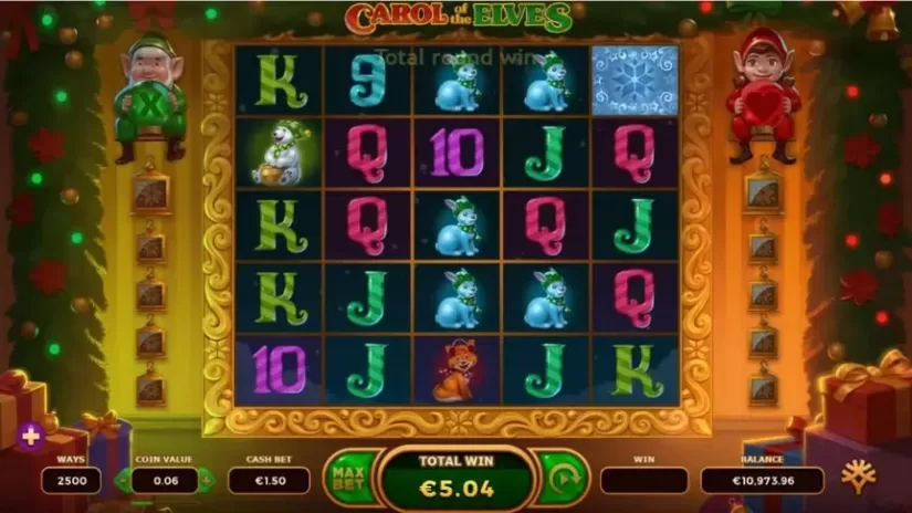 Carol of the Elves slot screenshot 2