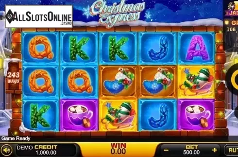 Reels screen. Christmas Express from PlayStar