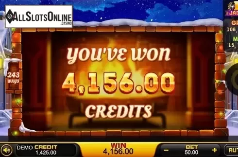 Win screen. Christmas Express from PlayStar