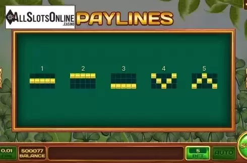 Paylines screen