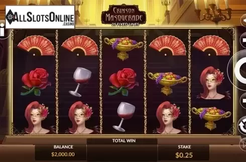 Reels screen. Crimson Masquerade from Maverick