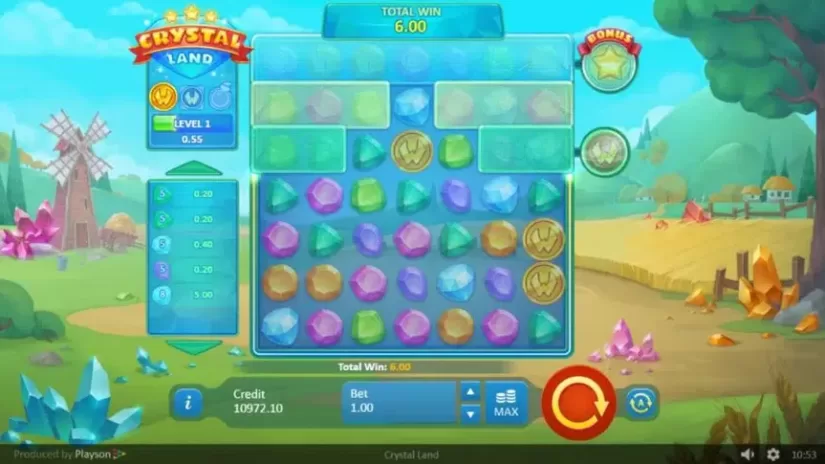 Crystal Land slot screenshot 3