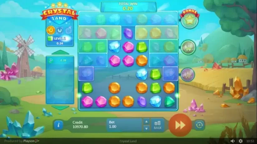 Crystal Land slot screenshot 2