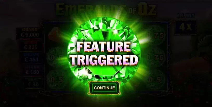 Emeralds of Oz slot screenshot 3