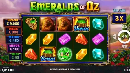 Emeralds of Oz slot screenshot 1