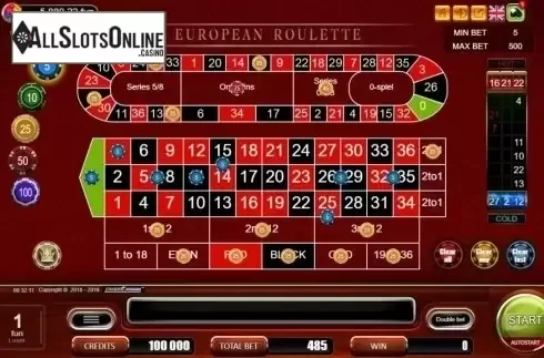 Game Screen. European Roulette (Belatra Games) from Belatra Games