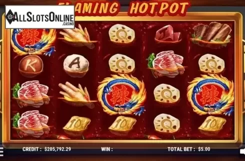 Screen3. Flaming Hotpot from Slot Factory