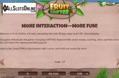 Game Info screen