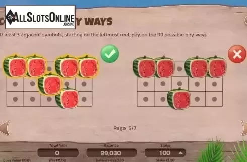 Pay Lines screen