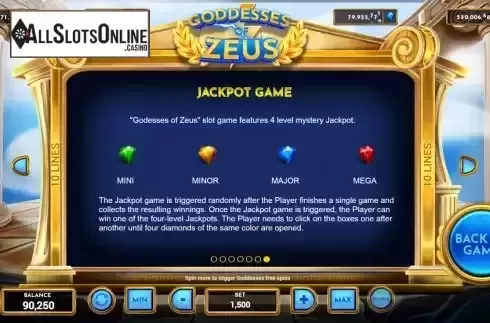 Jackpot screen