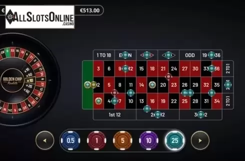 Game Screen 2. Golden Chip Roulette from Yggdrasil