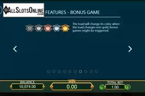Bonus Game screen