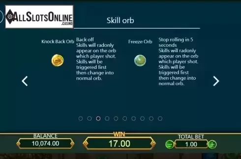 Skill orb screen