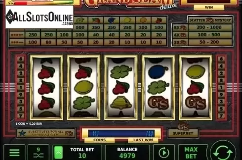 Win Screen. Grand Slam Deluxe from StakeLogic