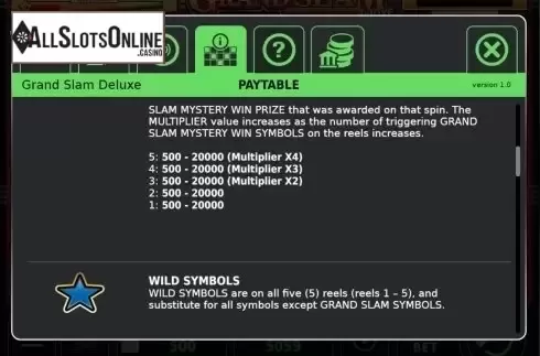 Wild Symbols. Grand Slam Deluxe from StakeLogic
