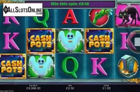 Reel Screen. Halloween Cash Pots from Inspired Gaming