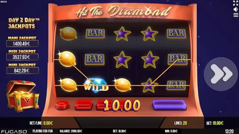 Hit The Diamond slot screenshot 3