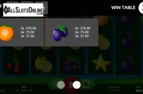 Paytable screen 2
