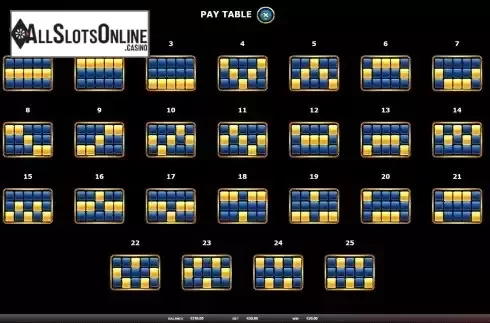Win lines screen