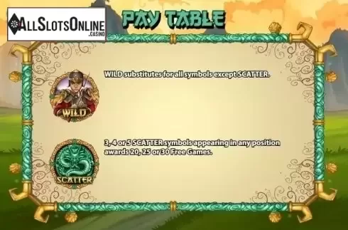 Paytable 2. Hua Mulan (Ka Gaming) from KA Gaming