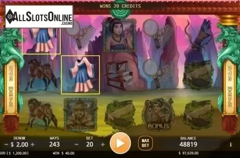 Win screen. Hua Mulan (Ka Gaming) from KA Gaming