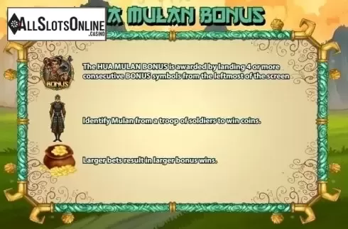 Paytable 4. Hua Mulan (Ka Gaming) from KA Gaming