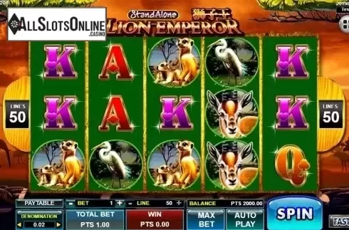 Reels screen. Lion Emperor SA from Spadegaming