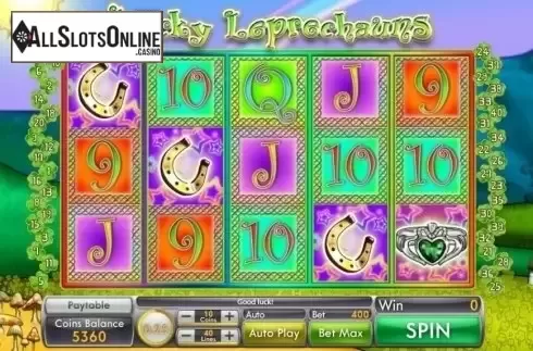 Game Workflow screen. Lucky Leprechauns from Genii