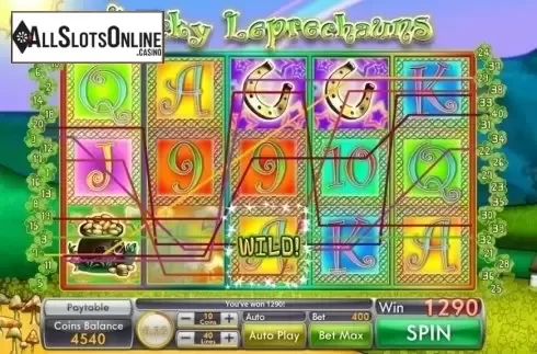 Win Screen . Lucky Leprechauns from Genii