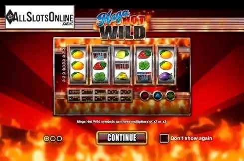 Start screen. Mega Hot Wild from Betsson Group