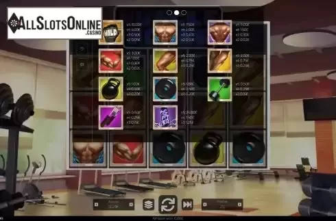 Paytable screen
