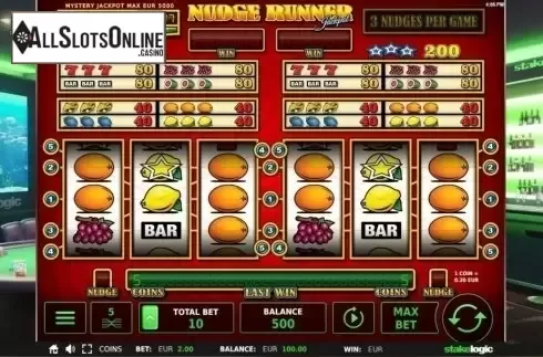 Reel Screen. Nudge Runner from StakeLogic
