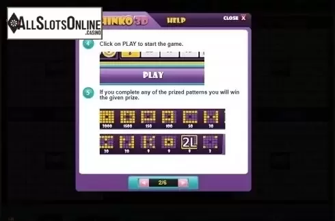 Paytable 2. Pachinko 3D from Salsa Technology