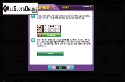 Paytable 5. Pachinko 3D from Salsa Technology