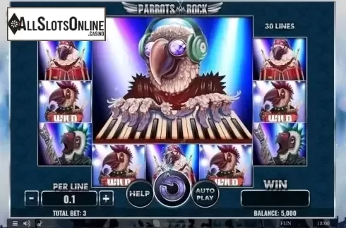 Reel Screen. Parrots Rock from Spinomenal
