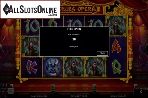 Free Spins Triggered. Peking Opera from Nektan